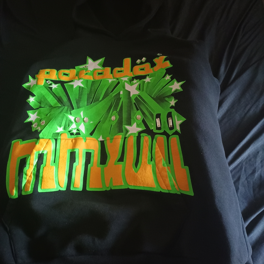 Kids Graphic Hoodie - Black and Green